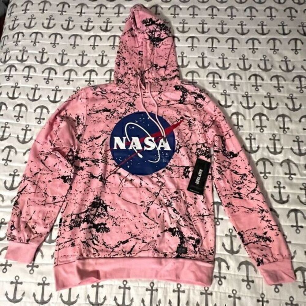 NWT Navy Yard NASA Pink Hoodie Size S (With Defects)